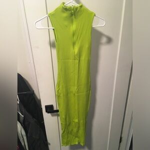 Fashion Nova Lime Green Ribbed Top